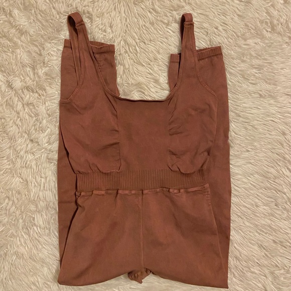 Free People Movement Good Karma Onesie/Jumpsuit Nutmeg - Picture 13 of 16